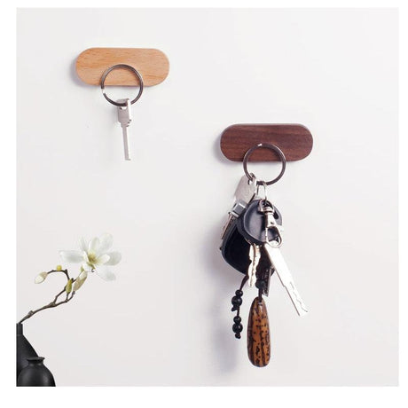 KeyMagnetic Holzschlüsselhalter | Magnetisch | Wandorganizer | Platzsparend | Moderner Look