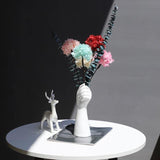 HandVase White Ceramic Blumenvasen | Kreatives Hand-Design | Stilvolle Tischdeko