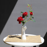HandVase White Ceramic Blumenvasen | Kreatives Hand-Design | Stilvolle Tischdeko