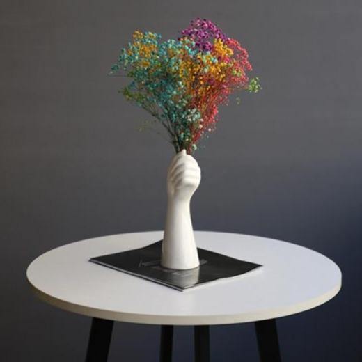 HandVase White Ceramic Blumenvasen | Kreatives Hand-Design | Stilvolle Tischdeko