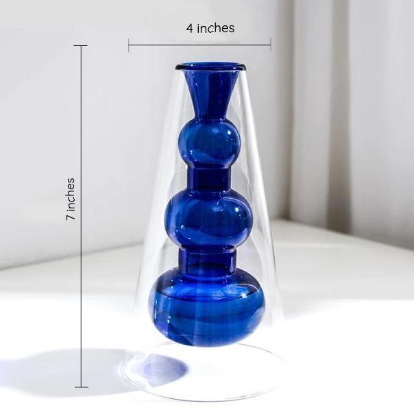 Groova Moderne Glasvasen | Einzigartiges Design | Farbenfrohe Dekoration für Zuhause & Büro