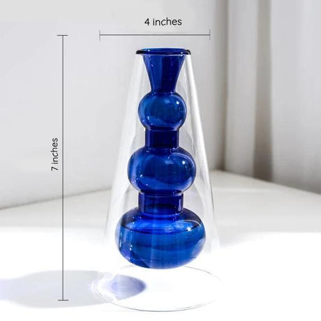 Groova Moderne Glasvasen | Einzigartiges Design | Farbenfrohe Dekoration für Zuhause & Büro