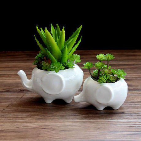 ElephantCharm Keramik Pflanztopf | Tierisches Design | Perfekt für Sukkulenten & Kräuter