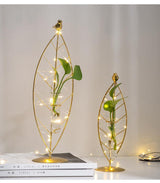 FloraTube Goldene Metall- und Glas-Pflanzenvase | Testrohr-Design | Modernes Deko-Highlight für Zuhause & Büro