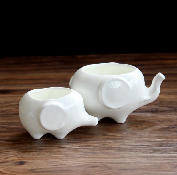 ElephantCharm Keramik Pflanztopf | Tierisches Design | Perfekt für Sukkulenten & Kräuter