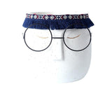 FaceArt Keramik Blumentopf mit Brille & Stirnband | Modernes Design | Dekorative Pflanzenvase