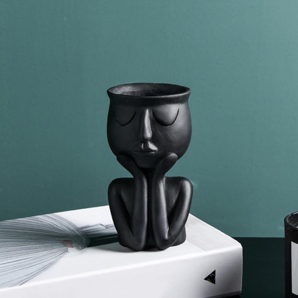 FaceRest Keramik Pflanztopf | Stilvoller Gesichts-Pflanzentopf | Einzigartige Deko für Zuhause & Büro