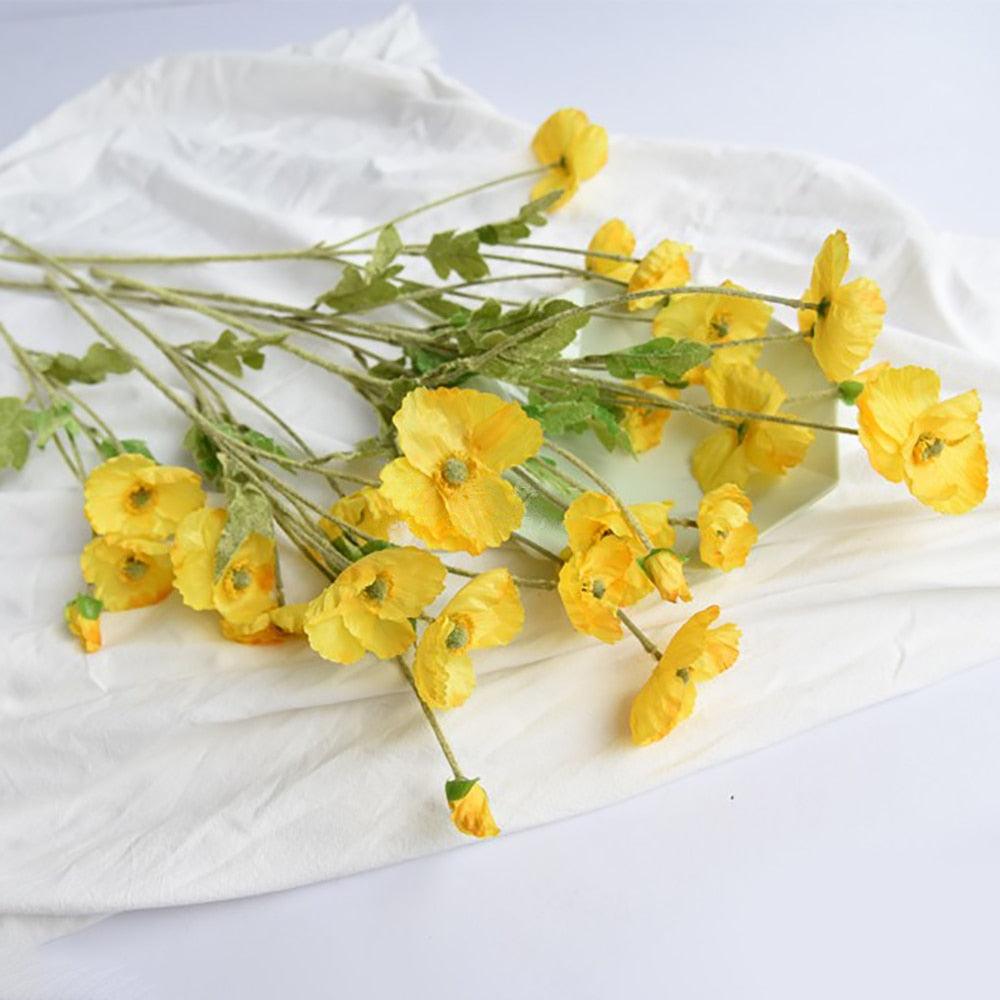 BloomCharm Künstliche Blumen Deko | Realistische Mohnblumen | Verschiedene Farben & Größen