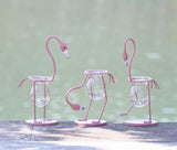 FlamigoBloom Tropische Deko-Vase | Zimmerpflanzengefäß | Stilvolle Glasvase mit Flamingo-Design