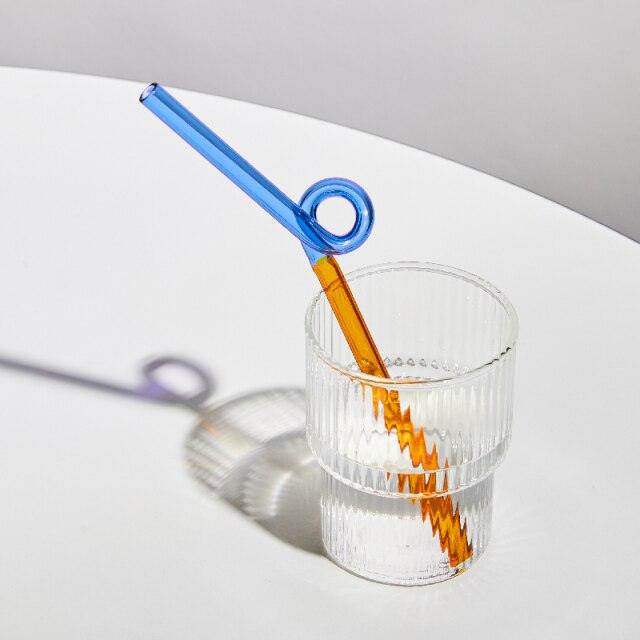 GlassLuxe Twist Glasstrohhalm Set | Bunte Trinkhalme | Nachhaltig & Wiederverwendbar | Für Cocktails & Smoothies