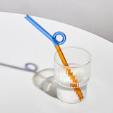 GlassLuxe Twist Glasstrohhalm Set | Bunte Trinkhalme | Nachhaltig & Wiederverwendbar | Für Cocktails & Smoothies