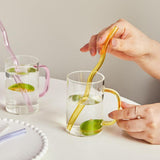 GlassLuxe Twist Glasstrohhalm Set | Bunte Trinkhalme | Nachhaltig & Wiederverwendbar | Für Cocktails & Smoothies