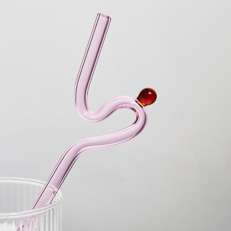 GlassLuxe Twist Glasstrohhalm Set | Bunte Trinkhalme | Nachhaltig & Wiederverwendbar | Für Cocktails & Smoothies
