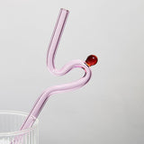 GlassLuxe Twist Glasstrohhalm Set | Bunte Trinkhalme | Nachhaltig & Wiederverwendbar | Für Cocktails & Smoothies