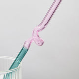GlassLuxe Twist Glasstrohhalm Set | Bunte Trinkhalme | Nachhaltig & Wiederverwendbar | Für Cocktails & Smoothies