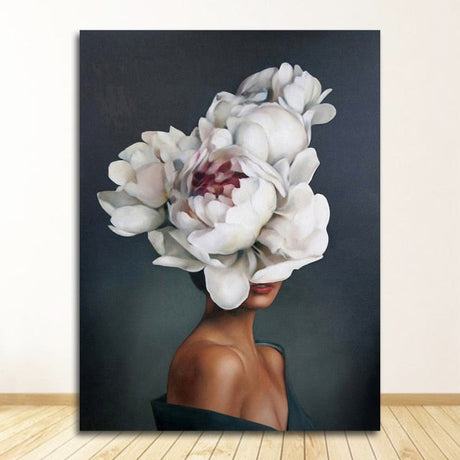 FloraMuse Abstrakte Blumenmuster Leinwanddruck | Elegante Wandkunst | Moderne Dekoration für Zuhause