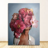 FloraMuse Abstrakte Blumenmuster Leinwanddruck | Elegante Wandkunst | Moderne Dekoration für Zuhause