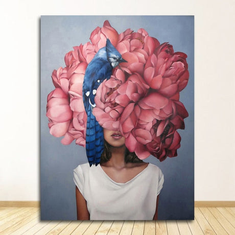 FloraMuse Abstrakte Blumenmuster Leinwanddruck | Elegante Wandkunst | Moderne Dekoration für Zuhause
