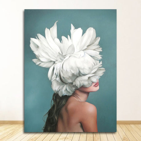 FloraMuse Abstrakte Blumenmuster Leinwanddruck | Elegante Wandkunst | Moderne Dekoration für Zuhause