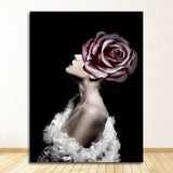 FloraMuse Abstrakte Blumenmuster Leinwanddruck | Elegante Wandkunst | Moderne Dekoration für Zuhause
