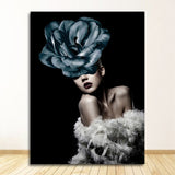 FloraMuse Abstrakte Blumenmuster Leinwanddruck | Elegante Wandkunst | Moderne Dekoration für Zuhause