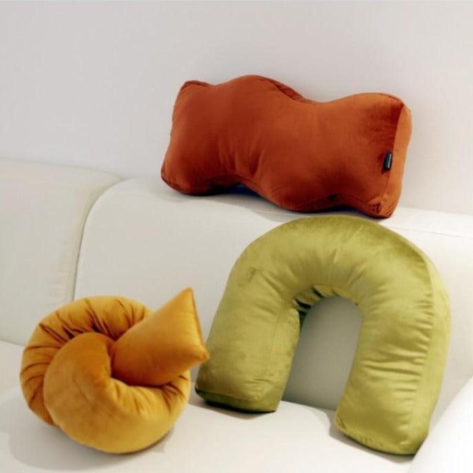 Velvona Retro Design Kissen | Weicher Samtbezug | Dekokissen für Wohnzimmer & Schlafzimmer | In Verschiedenen Formen