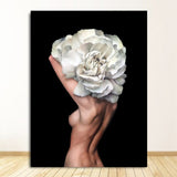 FloraMuse Abstrakte Blumenmuster Leinwanddruck | Elegante Wandkunst | Moderne Dekoration für Zuhause