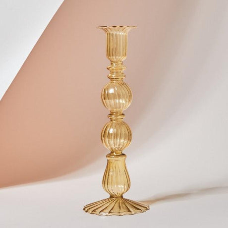 GlowCharm Pastellglas Kerzenhalter | Dekorative Kerzenständer | Elegante Tischdeko