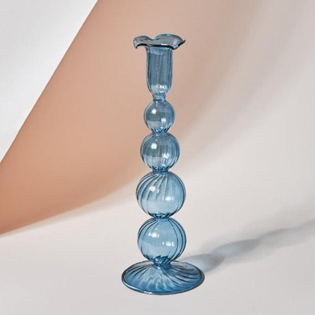 GlowCharm Pastellglas Kerzenhalter | Dekorative Kerzenständer | Elegante Tischdeko