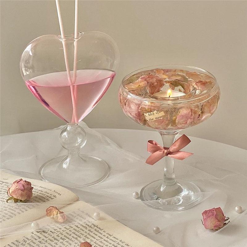 CupidVase Herzförmige Glasvase | Dekorative Blumenvase | Romantische Tischdeko