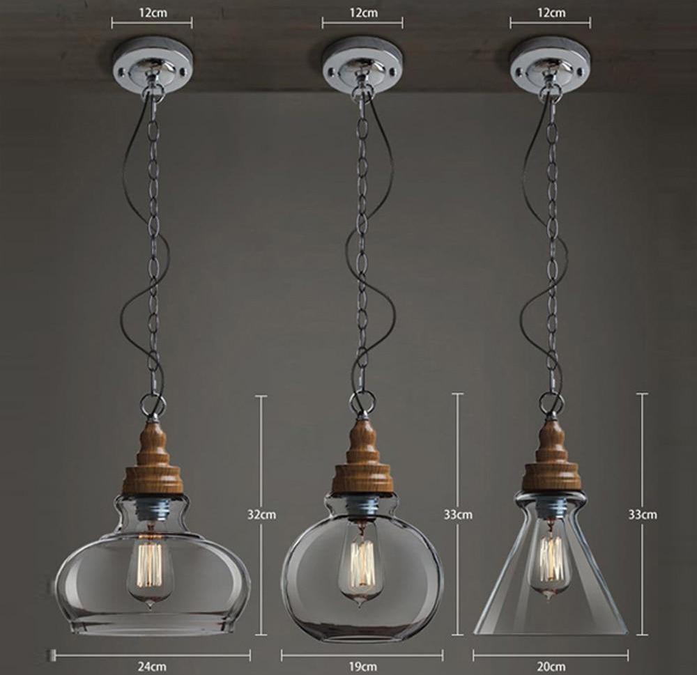 LumiClara Antike Hängeleuchte | Klarglas im Vintage-Design | Dome, Sphere & Triangle Varianten