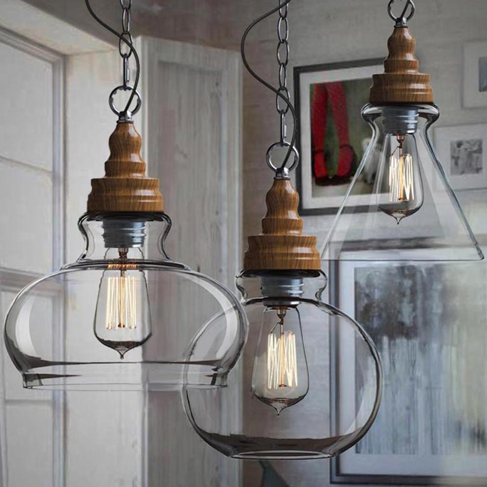 LumiClara Antike Hängeleuchte | Klarglas im Vintage-Design | Dome, Sphere & Triangle Varianten