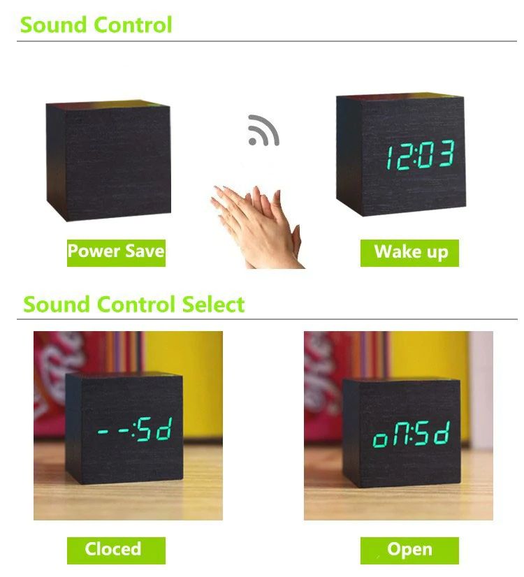 LumiCube Digitale Tischuhr | Minimalistisches Design | LED-Anzeige | Modern & Funktional | Perfekt für Zuhause & Büro