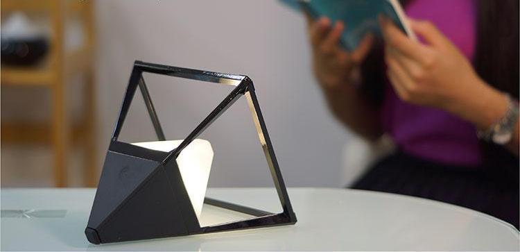 LumiPyramid Touch LED Lampe | Dimmbare Beleuchtung | Stilvolle Diamant-Optik | Perfekt für Zuhause & Büro