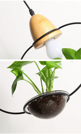 PlantLum Nordic Design Pendelleuchte mit Pflanzhalterung | Moderne Eisenlampe | Dekorative Beleuchtung