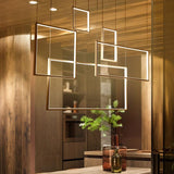 Lustreon Art Deco Hängeleuchte | Modernes Design | Warmweiß & Kaltweiß | Elegante Beleuchtung für Wohnzimmer