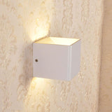 LumiBloc LED Wandlampe | Up & Down Licht | Modernes Würfel-Design | Holz & Farbvarianten