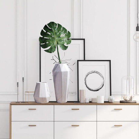 GeoMarble Geometrische Marmor-Vasen | Zeitloses Design | Hochwertige Dekoration | Perfekt für Zuhause
