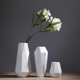 GeoMarble Geometrische Marmor-Vasen | Zeitloses Design | Hochwertige Dekoration | Perfekt für Zuhause