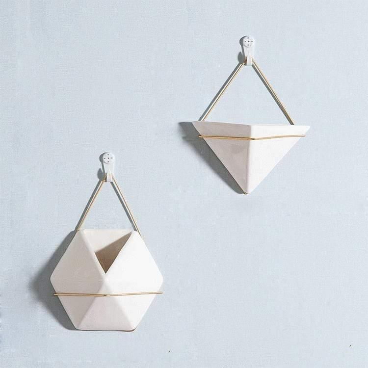 TerraHang Hängendes Geometrisches Terrarium | Stilvolle Pflanzen-Deko für Zuhause & Büro | In Dreieck & Hexagon Design