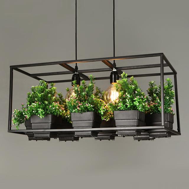Planterra Hängelampe mit Pflanzgefäß | Schmiedeeisernes Design | Beleuchtung & Dekoration für Esszimmer & Wohnzimmer