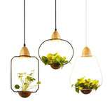 PlantLum Nordic Design Pendelleuchte mit Pflanzhalterung | Moderne Eisenlampe | Dekorative Beleuchtung