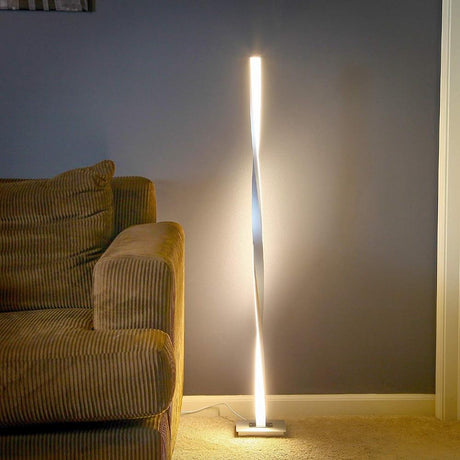 Twistella LED Stehlampe mit Spiraldesign | Dimmbar & Warmweiß | Moderne Beleuchtung für Wohnzimmer & Büro