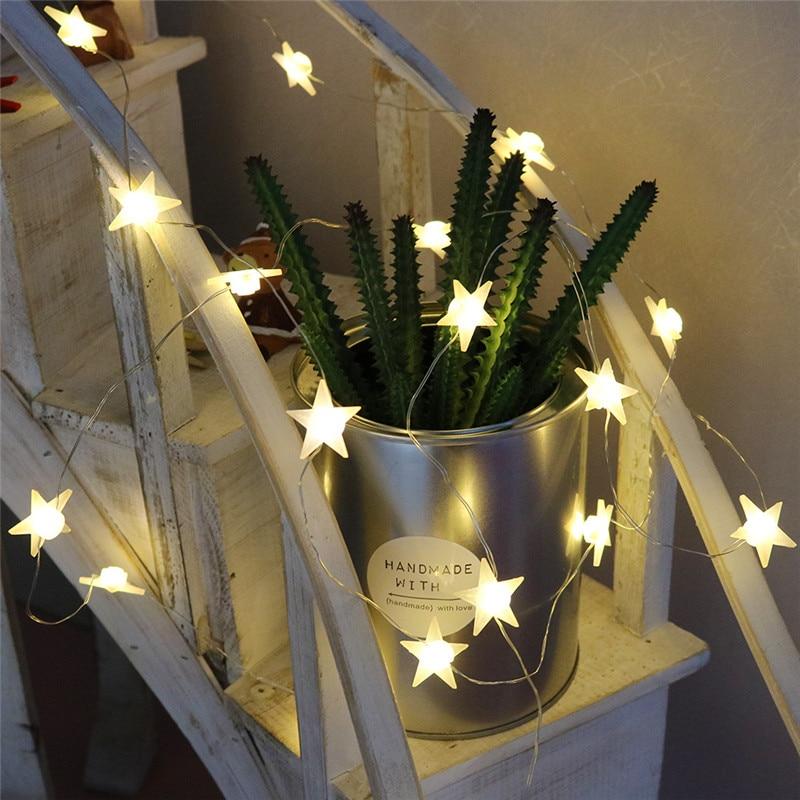 StarLumia Sternförmige LED Lichterkette | Warmweiß | Dekoratives Stimmungslicht für Innen & Außen