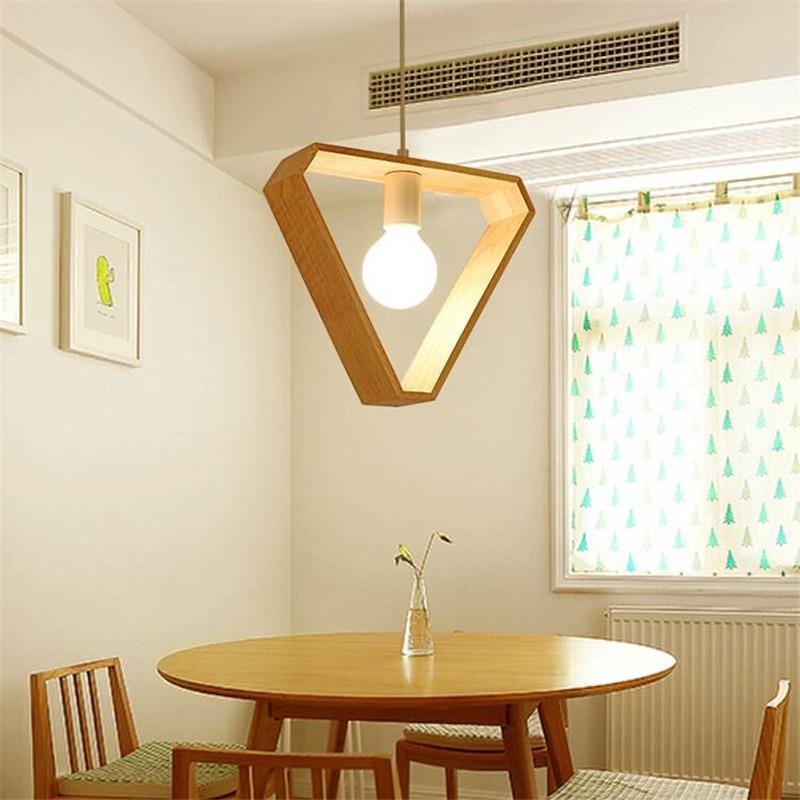 GeomaLume Geometrische Hängelampe aus Holz | Modernes Design | Warmweiß & Kaltweiß | Perfekt für Wohnzimmer & Esszimmer