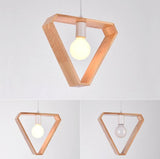 GeomaLume Geometrische Hängelampe aus Holz | Modernes Design | Warmweiß & Kaltweiß | Perfekt für Wohnzimmer & Esszimmer