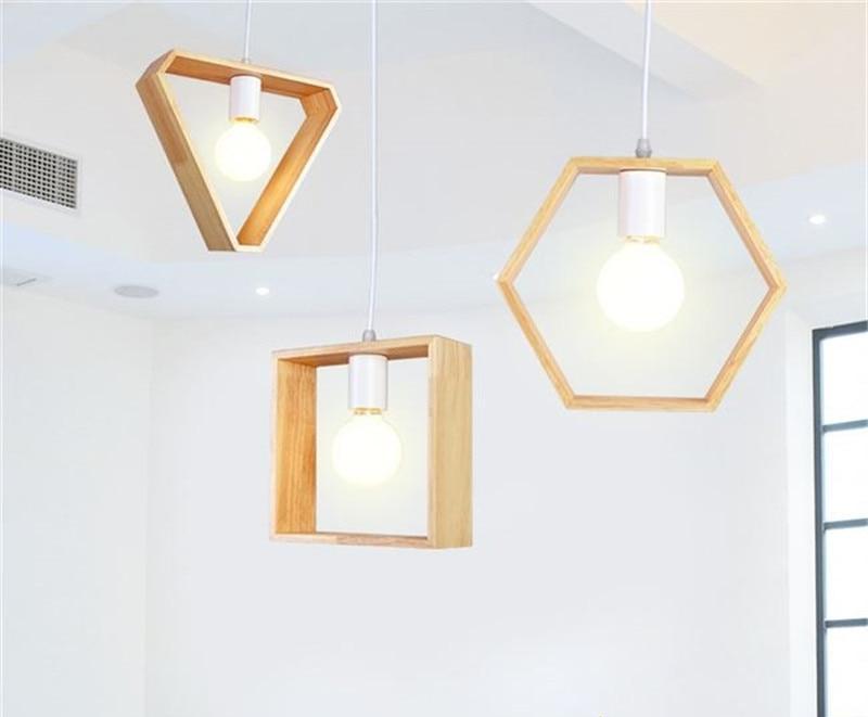 GeomaLume Geometrische Hängelampe aus Holz | Modernes Design | Warmweiß & Kaltweiß | Perfekt für Wohnzimmer & Esszimmer