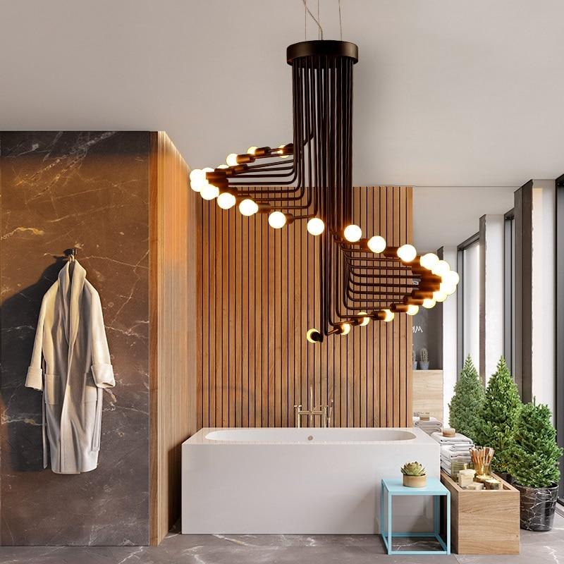 EternaSpiral - Moderne Nordic LED Spiral-Kronleuchter | Elegante Deckenleuchte | Dimmbar | Stimmungsvolle Beleuchtung