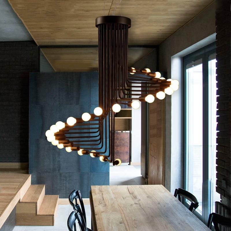 EternaSpiral - Moderne Nordic LED Spiral-Kronleuchter | Elegante Deckenleuchte | Dimmbar | Stimmungsvolle Beleuchtung