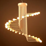 EternaSpiral - Moderne Nordic LED Spiral-Kronleuchter | Elegante Deckenleuchte | Dimmbar | Stimmungsvolle Beleuchtung